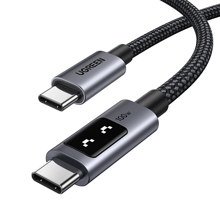 UGREEN Cable Uno Series Type-C to Type-C Fast Charging 5A/100W, 1M, Black | L509
