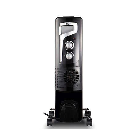 Raf Oil Radiator + Turbo Fan R.1329B, 13 Sections, 2900W, Black