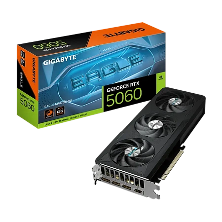 Видеокарта Gigabyte GV-N5060EAGLEMAX OC-8GD, 8GB GDDR7 128бит,процессоры ,оперативная память, ssd, M2, hdd, кейсы