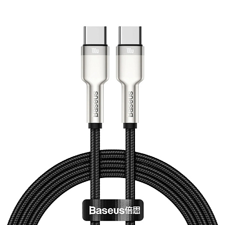 Baseus Cable Type-C to Type-C 100W 1m, Cafule Metal Series, Black