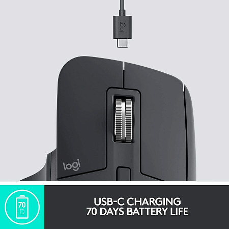 Беcпроводная мышь Logitech MX Master 3S, Чёрный