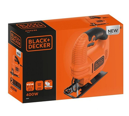 Jigsow Black+Decker (KS501-QS) 400w 0-3.000 strokes/min, 0-45°