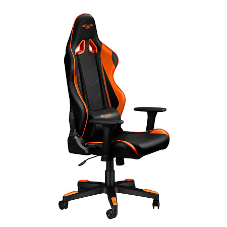 Gaming Chair Canyon Deimos, Maximum load 150 kg, Headrest & Lumbar cushion, Black/Orange