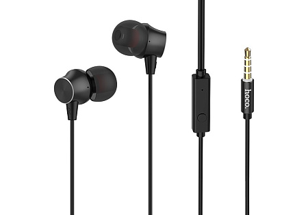Earphones Hoco M51 Black with Microphone, 4pin 3.5mm mini-jack, Cable:1.2m. Earphones Hoco M51 Black with Microphone, 4pin 3.5mm mini-jack, Cable:1.2m.