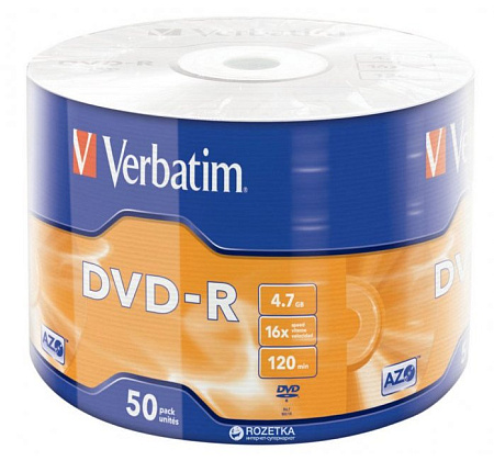 DVD-R AZO 50PK, Matte Silver (16x) Wrapped 43788