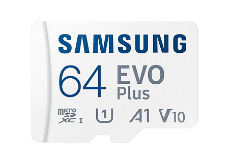 Карта памяти Samsung EVO Plus MicroSD, 64Гб (MB-MC64KA/EU)