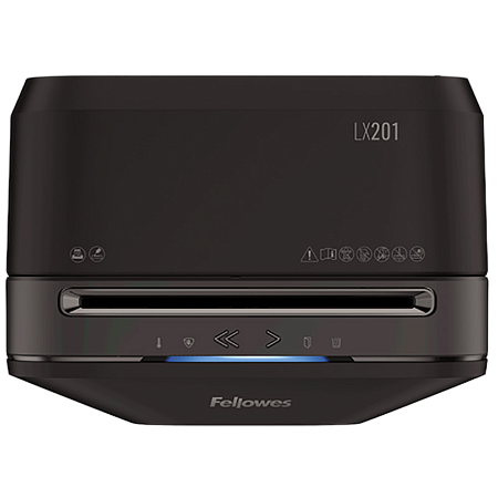 Fellowes  Powershred® LX201 Black, DIN Level P-5, Cross4х12mm, Capacity 12sheets, Vol.22 lit Staples
