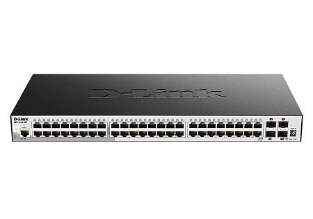 48-port 1GBASE-T, 2 SFP 1GB, 4 SFP+ 10GB, D-Link DGS-1510-52X