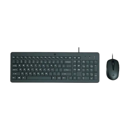 Клавиатура и мышь HP 150, Проводное, Чёрный