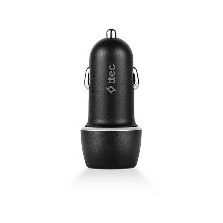 ttec Car Charger USB-A 2.1A with Micro-USB Cable, Black (Damaged Box)