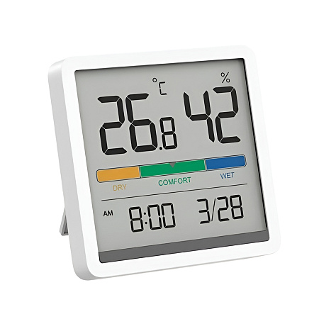 MIIIW Comfort Temperature and humidity clock, White MIIIW Comfort Temperature and humidity clock, White