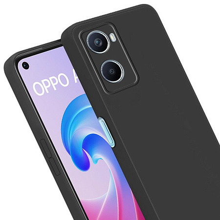 Helmet Case Liquid Silicone Oppo A96, Black