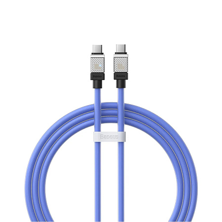 Baseus Cable CoolPlay Series Type-C to Type-C 5A 100W 1m, Blue Baseus Cable CoolPlay Series Type-C to Type-C 5A 100W 1m, Blue