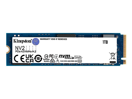 .M.2 NVMe SSD 1.0TB  Kingston  NV2 [PCIe 4.0 x4, R/W:3500/2100MB/s, 320TBW, 3D-NAND QLC]