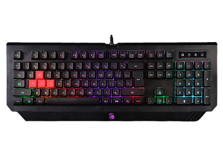 Gaming Keyboard Bloody B120N, Multimedia Hot-Keys, Game Mode, Macro, Onboard Memory, Spill-resistant