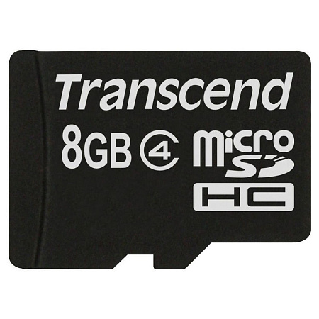 Карта памяти Transcend microSDHC Class 4, 8Гб (TS8GUSDC4)