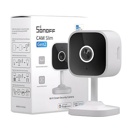 Sonoff CAM Slim Gen2 Smart Home Security Camera FHD, 128Gb MicroSD