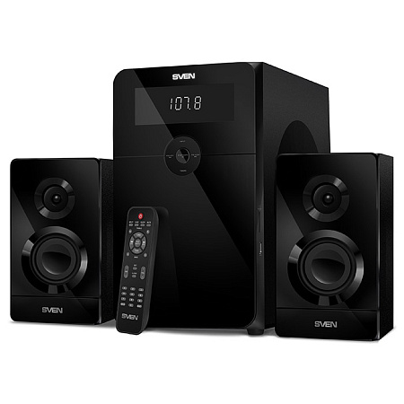 Speakers SVEN "MS-2250" SD-card, USB, FM, remote control, Bluetooth, Black, 80w/50w + 2x15w/2.1