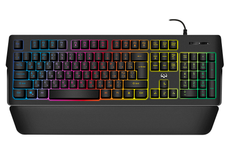 Gaming Keyboard SVEN KB-G9400, Fn keys, Programmable, Win Lock, Wrist rest, RGB, 1.8m, USB, EN/RU, B