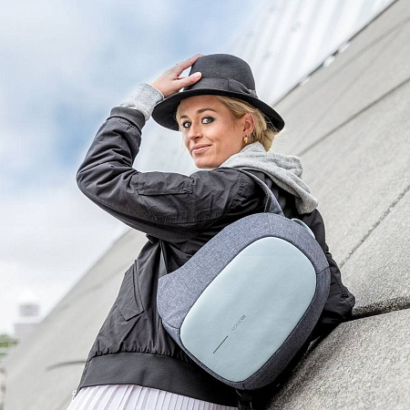 Backpack Bobby Cathy, anti-theft, P705.215 for Tablet 9.7" & City Bags, Grey Blue Backpack Bobby Cathy, anti-theft, P705.215 for Tablet 9.7" & City Bags, Grey Blue