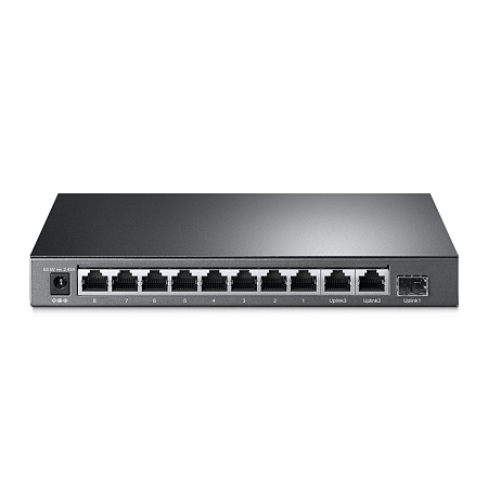 .8-port 10/100Mbps POE+ Switch TP-LINK "TL-SL1311MP", 8xPoE+ 2xGbE Ports, 124W Budget, SFP, Auto Rec