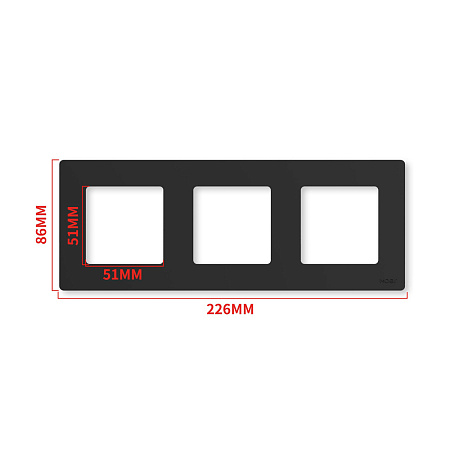 Moes Star Ring Switch Panel EU Version 3 Gang, Grey