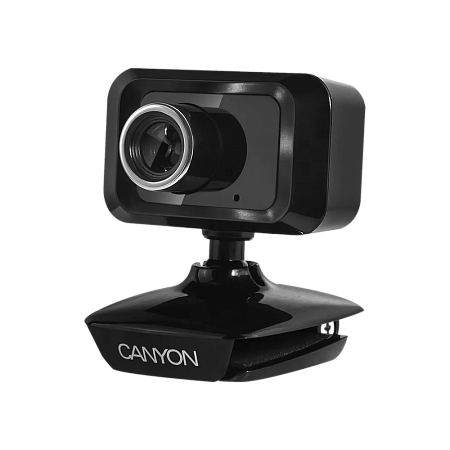 PC Camera Canyon C1, 480p/1200p (by software), Sensor 0.3 MP, FoV 40°, Microphone, Black/Silver