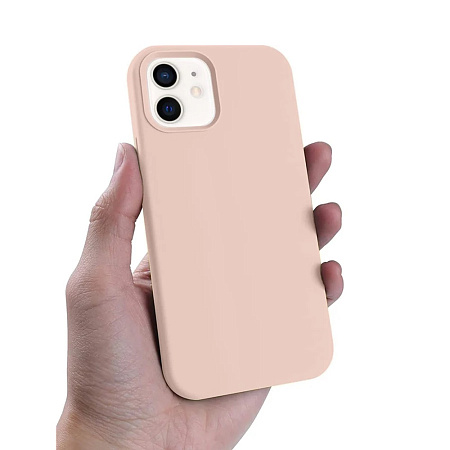 Helmet Case Liquid Silicone iPhone 12, Rose