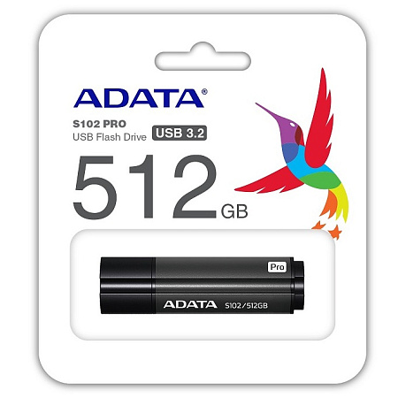 USB Flash накопитель ADATA S102 Pro, 512Гб, Серый