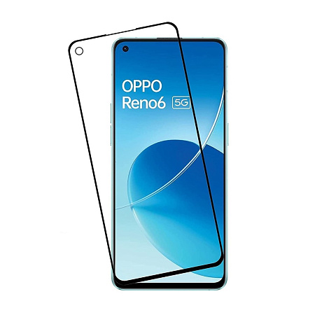 Helmet Diamond Glass 4D Oppo Reno 6 5G, Black Helmet Diamond Glass 4D Oppo Reno 6 5G, Black