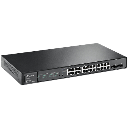 24-port Gigabit Smart POE+ Switch  TP-LINK "T1600G-28PS", 4 SFP Slots