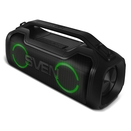 Speakers SVEN "PS-390", 50W, Waterproof (IPx5), TWS, Bluetooth, microSD, 3600mA*h, Black Speakers SVEN "PS-390", 50W, Waterproof (IPx5), TWS, Bluetooth, microSD, 3600mA*h, Black