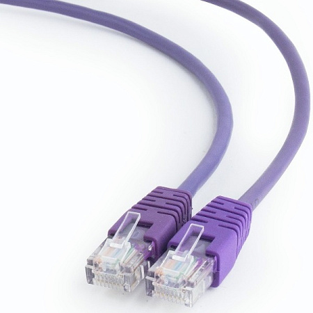  2m, Patch Cord  Purple, PP12-2M/V, Cat.5E, Cablexpert, molded strain relief 50u" plugs