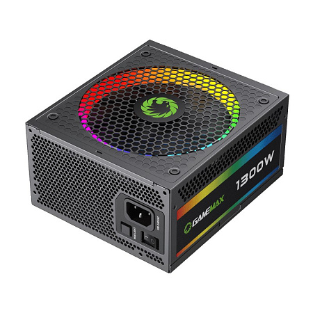Блок питания для компьютеров Gamemax RGB-1300, 1300Вт, ATX, Полностью модульный