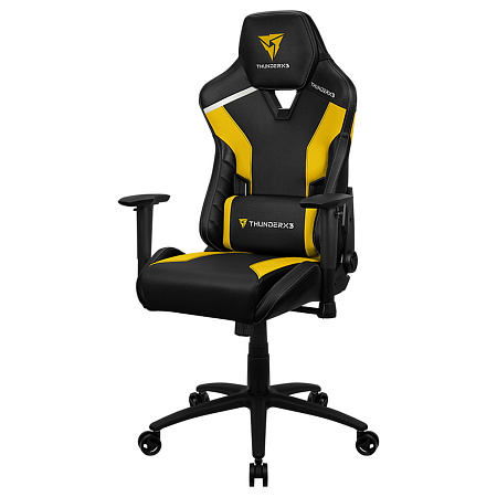 Gaming Chair ThunderX3 TC3 Black/Bumblebee Yellow, User max load up to 150kg / height 165-185cm