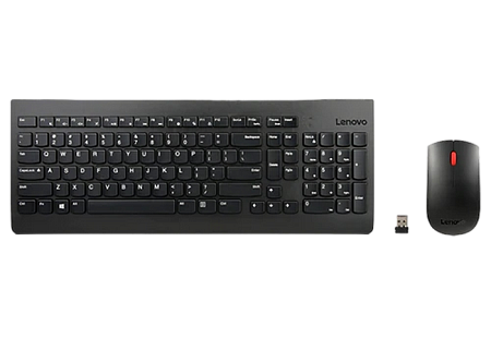 Keyboard & Mouse Lenovo Essential, Thin profile, Spill-resistant, Quiet keys, Durable, Black, USB 