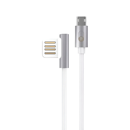 WK Design Cable USB to Micro USB Throne 2.1A 1M, White WK Design Cable USB to Micro USB Throne 2.1A 1M, White