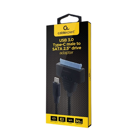 Adapter Cablexpert "AUS3-03", USB 3.0 Type-C male to SATA 2.5'' drive adapter