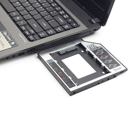 Gembird MF-95-02, Slim mounting frame for 2.5'' drive to 5.25'' bay, for drive up to 12.5 mm,процессоры ,оперативная память, ssd, M2, hdd, кейсы