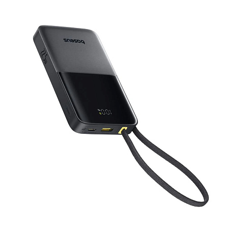 Baseus Power Bank 10000mAh 22.5W with Cable Type-C 0.3m, EnerFill FC51 Bipow2 Pro Digital Display , Cosmic Black