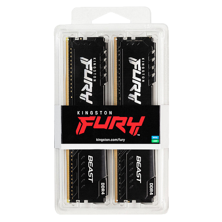 16GB DDR4-2666MHz  Kingston FURY Beast (Kit of 2x8GB) (KF426C16BBK2/16), CL16-18-18, 1.2V, Black