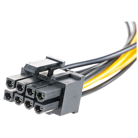 Cable, CC-PSU-84 ATX Internal 6+2 pin PCI express power extension cable, 0.3 m, Cablexpert