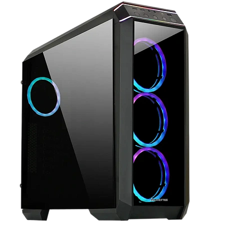 Компьютерный корпус Chieftec STALLION II, Midi-Tower, Без блока питания, Чёрный