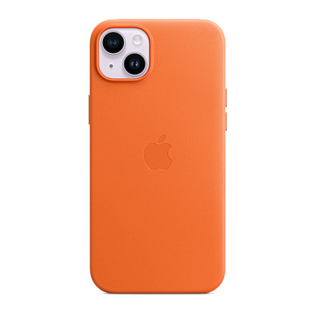 Case Original Leather with MagSafe for iPhone 15 Plus/14 Plus, Orange Case Original Leather with MagSafe for iPhone 15 Plus/14 Plus, Orange