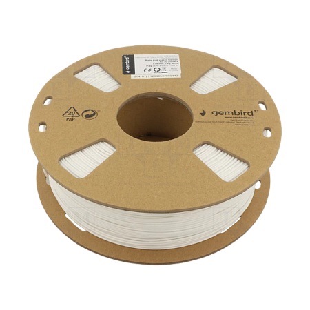 PLA 1.75 mm, Matte White Filament, 1 kg, Gembird 3DP-PLA-01-MTW PLA 1.75 mm, Matte White Filament, 1 kg, Gembird 3DP-PLA-01-MTW