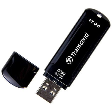 USB Flash накопитель Transcend JetFlash 750, 16Гб, Чёрный