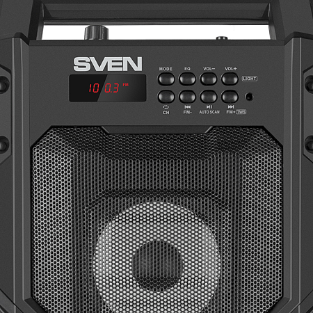 Speakers SVEN "PS-435" 20w, Black, Bluetooth, microSD, FM, AUX, USB, Karaoke, 2000mA*2