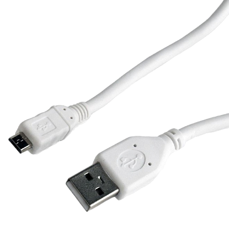 Кабель для зарядки и синхронизации Cablexpert CCP-mUSB2-AMBM-W-0.5M, USB Type-A/micro-USB, 0,5м, Белый