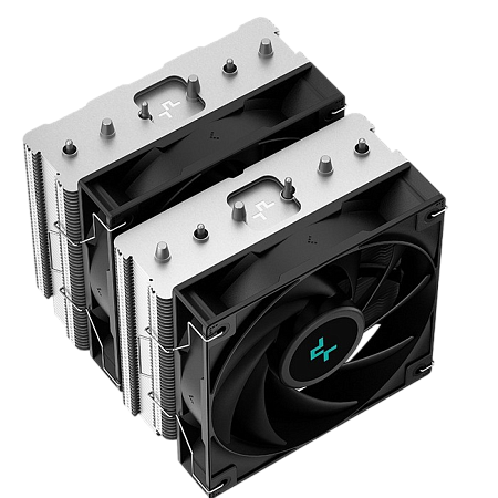 AC Deepcool "AG620" (<29.4dBA, 300-1850RPM, 67.88CFM, 2x120mm, 260W, 6x6mm, 1300g.)