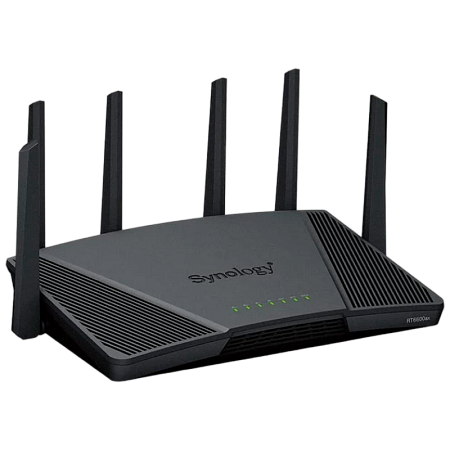 Wi-Fi 6 Tri-Band Synology Router "RT6600ax", 6600Mbps, 1GB DDR3, MIMO, Gbit Ports, USB3.0
